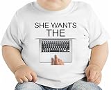 She Want's The Mac Funny Slogan オーガニックベビーTシャツ 12 - 18 Months