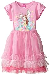 Girls Chiffon/Polyester/Satin/Knit High-Low-Hem General Print Flutter  Dress