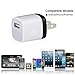 Wall Charger, CCLV 3 Pack Universal Home Travel USB 1 Amp Wall Charger Plug AC Power Adapter for iPhone 6 Plus, 6s Plus, Tablet, Samsung Galaxy S6 edge, Note 5, HTC, Nokia and more USB Devices, White