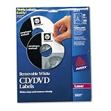 Laser CD/DVD Labels, Matte White, 50/Pack