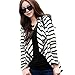 Cocobla Womens Casual Boyfriend Stripe Irregular Thin Cardigan Autumn Sweater