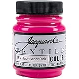 Jacquard Products Jacquard Textile Color Fabric Paint, 2.25-Ounce, Fluorescent Pink