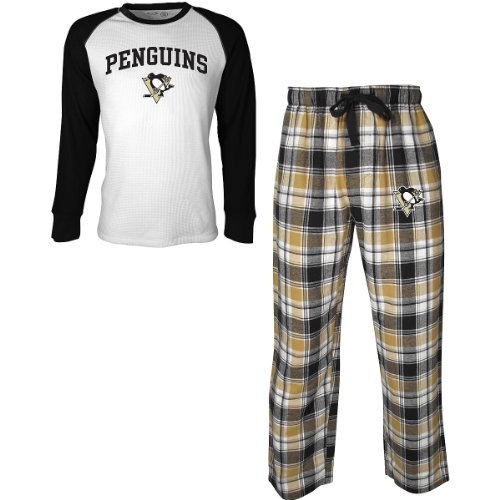 Concept Sports Pittsburgh Penguins Legend Thermal Shirt And Flannel Pants Set Medium