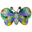Pugster Colorful Silver Tone Spring Butterfly Brooch