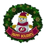 15" NFL Washington Redskins Lighted Snowman Artificial Christmas Wreath