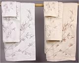 Housewarming Family Gift - 7pc. Japonica Trousseau Cotton Luxury Bath Towel Set - WHT or IVR