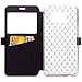 S7 Edge Case, Galaxy S7 Edge Case, ArtMine Quilted Plain Color Window View Function PU Leather Flip Folio Book Style Card Slots Kickstand Wallet Phone Case for Samsung Galaxy S7 Edge Black