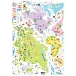 Easy Instant Decoration Wall Sticker Decal - Colorful World Map