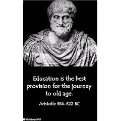 Ein Blatt von 21 Photo Glossy Sticker, jeder Sticker 6,35 cm x 3,8 cm Quotations Aristotle Education