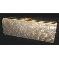 Shimmering High Quality Gold Diamante Encrusted Evening bag Clutch Purse Party Wedding