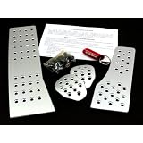 06+ BMW Mini Cooper Aluminum Gas Brake Clutch Footrest Dead Pedal Cover Set - Manual by Racing Gear