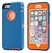 iPhone 8 Plus/7 Plus Case, [Heavy Duty] Built-in Screen Protector Tough 4 in 1 Rugged Shockproof Water-Resistance Cover+Belt Clip Holster [with Kickstand] for Apple iPhone 8 Plus/7 Plus(Orange/Blue)