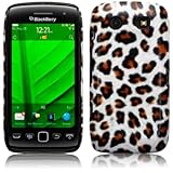 BLACKBERRY TORCH 9850 LEOPARD PU LEATHER ONE-PIECE SNAP CASE, WITH QUBITS-B ....