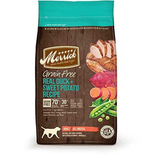 Merrick Grain Free Real Duck + Sweet Potato Recipe Dry Dog Food, 4-Pound