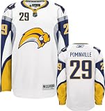 Jason Pominville Jersey: Reebok White #29 Buffalo Sabres Premier Jersey