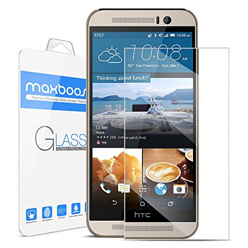 HTC One M9 Screen Protector, Maxboost® [Tempered Glass] Premium Durable Glass Screen Protector For HTC One M9 (Hima) - 0.3mm Screen Protection Case Fit 99% Touch Accurate [Lifetime Warranty]
