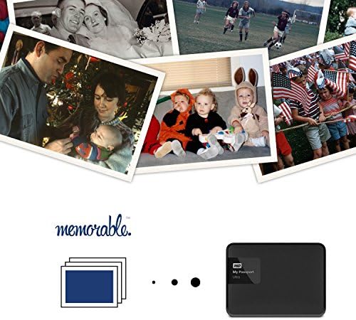 Memorable Image Scanning Service (Photos, Slides, Negatives) to 1TB External Hard Drive WD USB 3.0-10 Photos