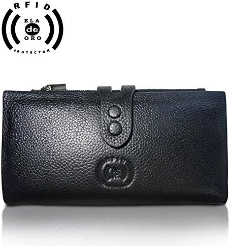 Eladeoro Elegant Women RFID Blocking Leather Wallet