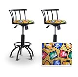 2 24"-29" the Beatles Colorful Yellow Seat Black Adjustable Specialty / Cus ....