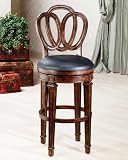 27H Dover Swivel Counter Stool with Leather Seat