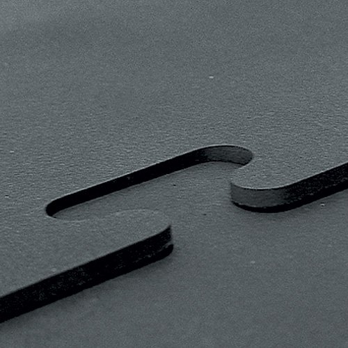 RB Rubber Products Black Weight Room Flooring- Edge Mat