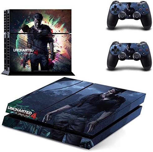 PS4 Uncharted 4: A Thief's End Waterproof Vinyl Skin Decal Cover for Playstation 4 System Console and Controllers