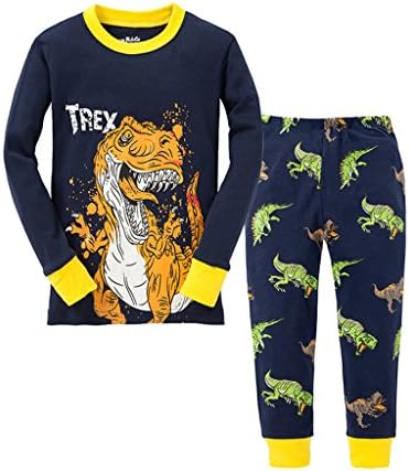 Cute Honey Boys Pajamas Cartoon Dinosaur Cotton 2 Piece Sleepwear PJS Size 3Y