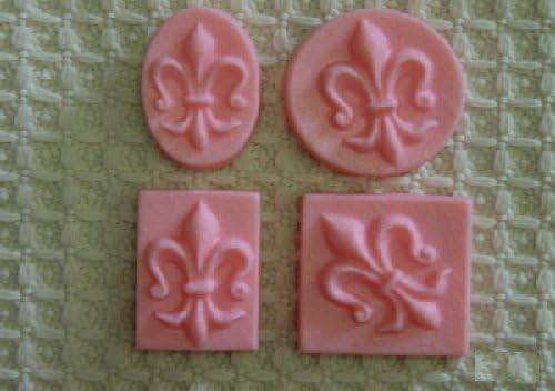 Fleur De Lis Plastic Craft Mold Set use with Soap for Making Your own Decorative Bars 4664