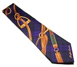 Polo Ralph Lauren Purple Label Mens Equestrian Plaid Tie Black