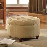Kinfine Tweed Tufted Storage Ottoman