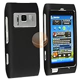 Snap-on Rubber Coated Case for Nokia N8, Black