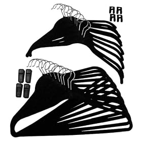 Joy Mangano Huggable Hangers Combo Pack Black