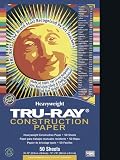 Tru-Ray Sulphite Construction Paper, 9 x 12 Inches, Black, 50 Sheets (103029)