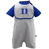 Duke Blue Devils Ash Infant Rocket Raglan Romper