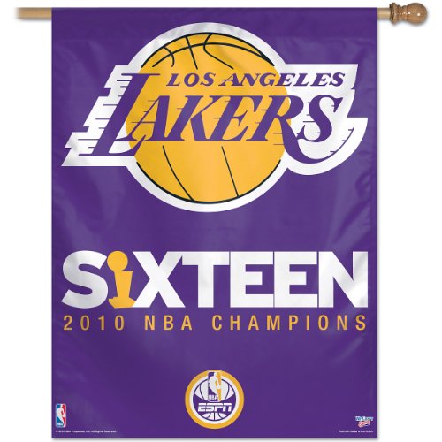 Wincraft Los Angeles Lakers 2010 Nba Finals Champions Espn 27X37 Vertical Flag