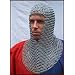 Kettenhaube, V-Auschnitt, ID9mm, verzinkt Mittelalter LARP Wikinger Fasching Kettenhemd Kettenringe chainmail coif