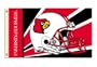 NCAA Louisville Cardinals 3-by-5 Foot Flag with Grommets - Helmet Design