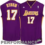 Adidas Los Angeles Lakers Andrew Bynum Youth (Sizes 8-20) Revolution 30 Replica Road Jersey Large