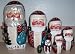 7 Pc/8 in Hand made, Hand painted Nesting doll Santa Item #sc-107.8
