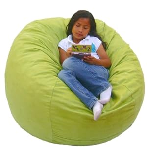 3-feet Lime Cozy Sac Bean Bag Chair Love Seat