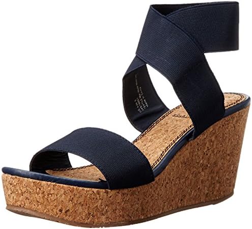 Volitile Women's Mandaya Wedge Sandal, Navy, 8 B US