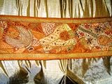 Copper Spectacular Beads Zardozi India Sari Tapestry Wall Hanging Table Runner