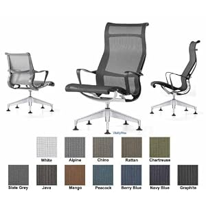 Herman Miller Setu Lounge Chair Home Office Desk Task Chair 5 star base with ribbon arms -...