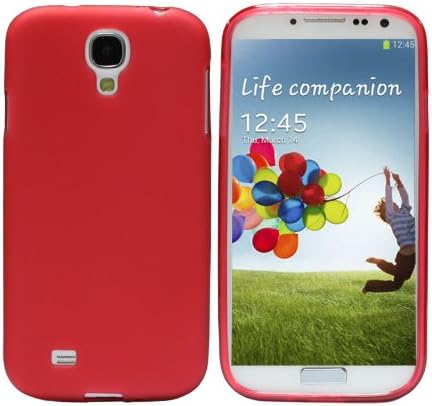 Iwotou Samsung Galaxy S4 Case Bundle/ 4 Matte Frosted Surface Flexible TPU Back Case Cover + Free Accessories (Red Pink White Hot pink)
