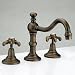 Old School 2 Brass Antique 3-Piece Faucet Set