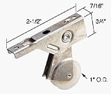 CRL 1 Nylon Center Groove Sliding Screen Door Roller with Top Adjustment Screw for Metal Industries - Package