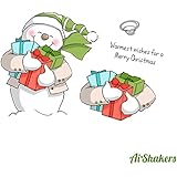Art Impressions Shakers Card Set, Snowman