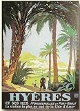 AFFICHE POSTER 50X70cm HYERES PORQUEROLLES PORT GROS