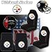 NFL Pittsburgh Steelers Car Seat Covers, Floor Mats and Steering Wheel Cover Set with Bonus CD Wallet