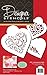 Designer Stencils C351 Contemporary Hearts Cookie Stencils, Beige/Semi-Transparent